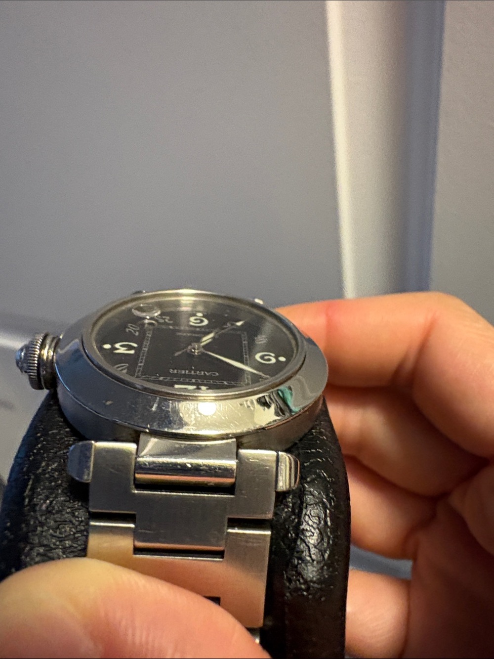 Cartier Stainless Steel Watch with Black Dial - Picture 7 of 8